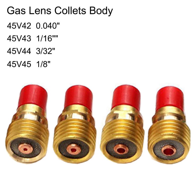 Zinger 37pcs TIG Welding Torch Gas Lens Kit Accessories for DB SR WP 9 20 25 Tig Welding Torch,with #10 Cup+Alumina Nozzle+Collet+Gas Lens Collets Body +Cup Gasket etc - Image 2